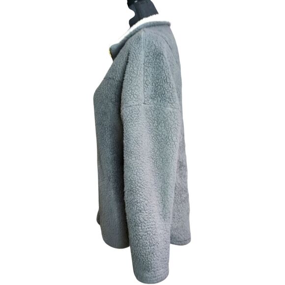 Wanna B Two Tone Fleece Zipper Jacket - Size Large - Picture 3 of 7